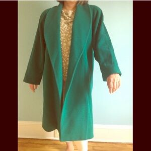 1980’s Wool Swing Coat Emerald Green- St. Pat’s